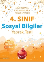 4. Sınıf Sosyal Bilgiler Yaprak Test (2017 Müfredatı - Eski Baskı)