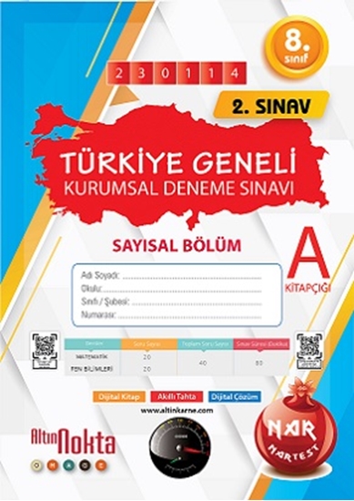 Nartest 8. Sınıf 2. Kurumsal Deneme A Say Kod 230114