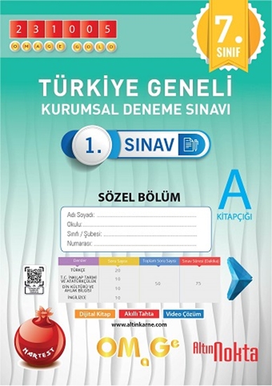 Omage 7. Sınıf 1. Kurumsal Deneme Ekim A Söz Kod 231005