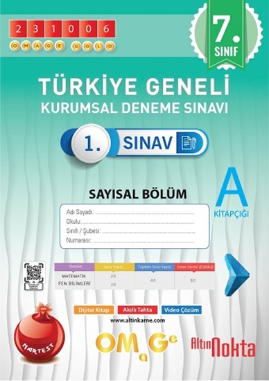 Omage 7. Sınıf 1. Kurumsal Deneme Ekim A Say Kod 231006