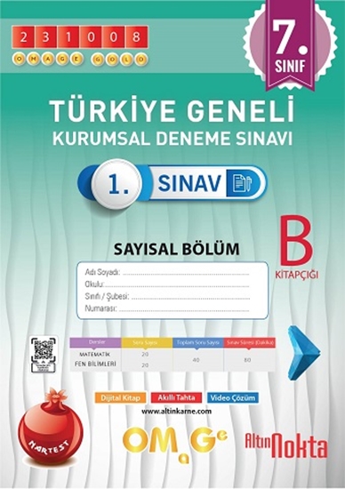 Omage 7. Sınıf 1. Kurumsal Deneme Ekim B Say Kod 231008