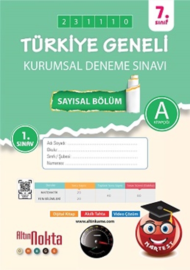 Nartest 7. Sınıf 1. Kurumsal Deneme Kasım A Say Kod 231110