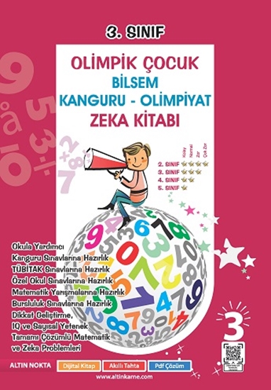 3. Sınıf Olimpik Çocuk Bilsem - Kanguru - Olimpiyat Zeka Kitabı Tamamı Çözümlü