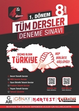 Tekyürek 8. Sınıf 1. Dönem 4’lü Tüm Dersler Deneme Sınavı Kampanyalı  9786256414037