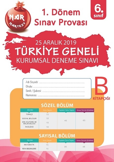 6. Sınıf 2. Kurumsal Deneme Say-söz 1. Dönem Sınav Provası 25 Aralık