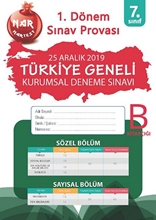 7. Sınıf 2. Kurumsal Deneme B Say-söz 1. Dönem Sınav Provası 25 Aralık