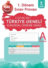 7. Sınıf 2. Kurumsal Deneme A Söz 1. Dönem Sınav Provası Ocak  20210105