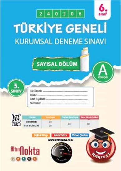 Nartest 6. Sınıf 3. Kurumsal Deneme Mart A Say Kod 240306