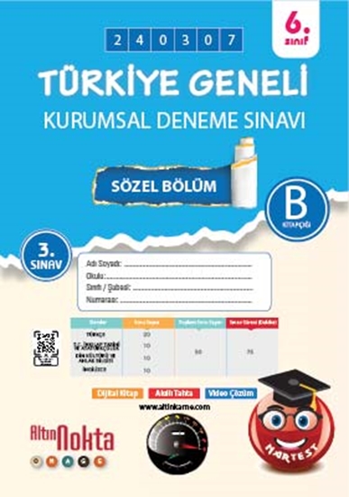 Nartest 6. Sınıf 3. Kurumsal Deneme Mart B Söz Kod 240307