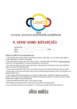 5. Sınıf Ulusal Antalya Matematik Olimpiyatı