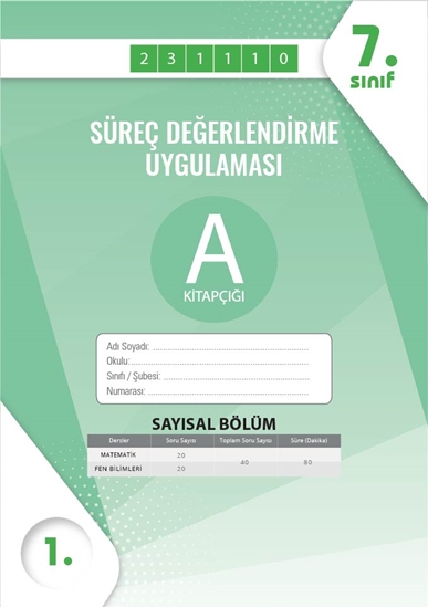 Nartest 7. Sınıf Süreç Değerlendirme Kasım A Say Kod 241110