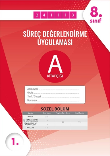 Nartest 8. Sınıf Süreç Değerlendirme Kasım A Söz Kod 241113