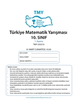 10. Sınıf Tmy Türkiye Matematik Sınavı 25031010