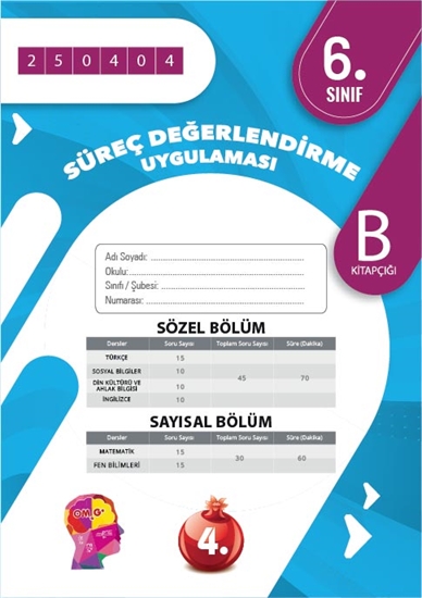 Omage 6. Sınıf Süreç Değerlendirme Nisan B Söz-say Kod 250404