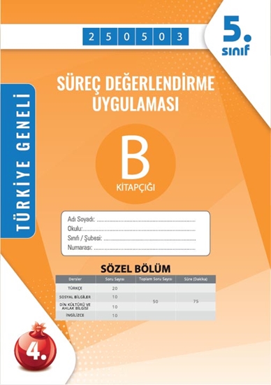 Nartest 5. Sınıf Süreç Değerlendirme Mayıs B Söz Kod 250503