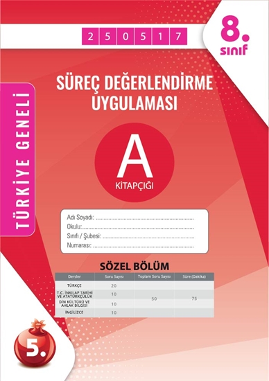 Nartest 8. Sınıf Süreç Değerlendirme Mayıs A Söz Kod 250517