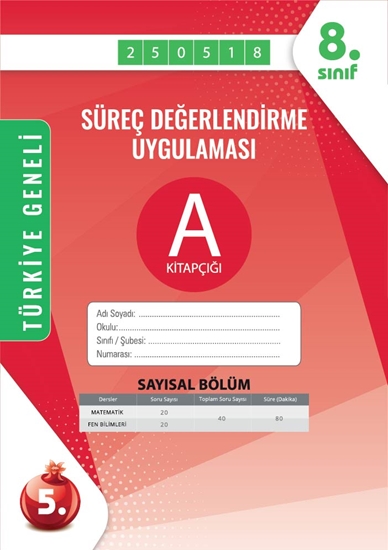 Nartest 8. Sınıf Süreç Değerlendirme Mayıs A Say Kod 250518