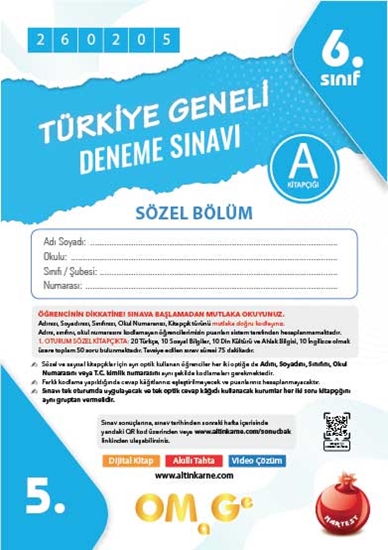 6. Sınıf Türkiye Geneli Ds Şubat A Söz Kod 260205