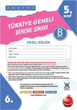 5. Sınıf Türkiye Geneli Ds Mart B Söz Kod 260303